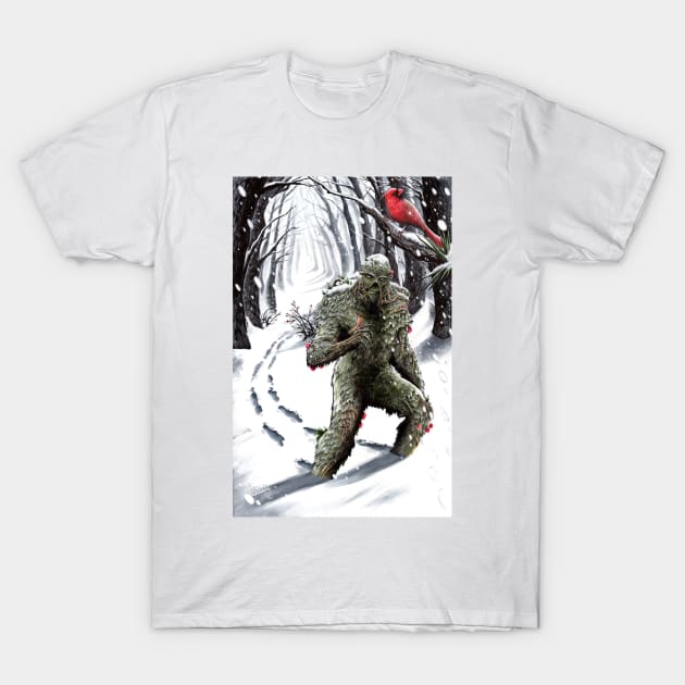 Winter Swamp Thing T-Shirt by ShawnLangley